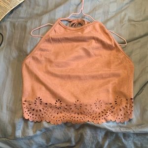Pinkish tan halter top